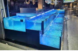 生鮮超市玻璃魚池定做